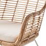 Armchair with seat cushion Rattan Brown 5
