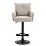 Drehbarer Barstuhl DIDRIP 2er-Set Höhenverstellbar Beige  1