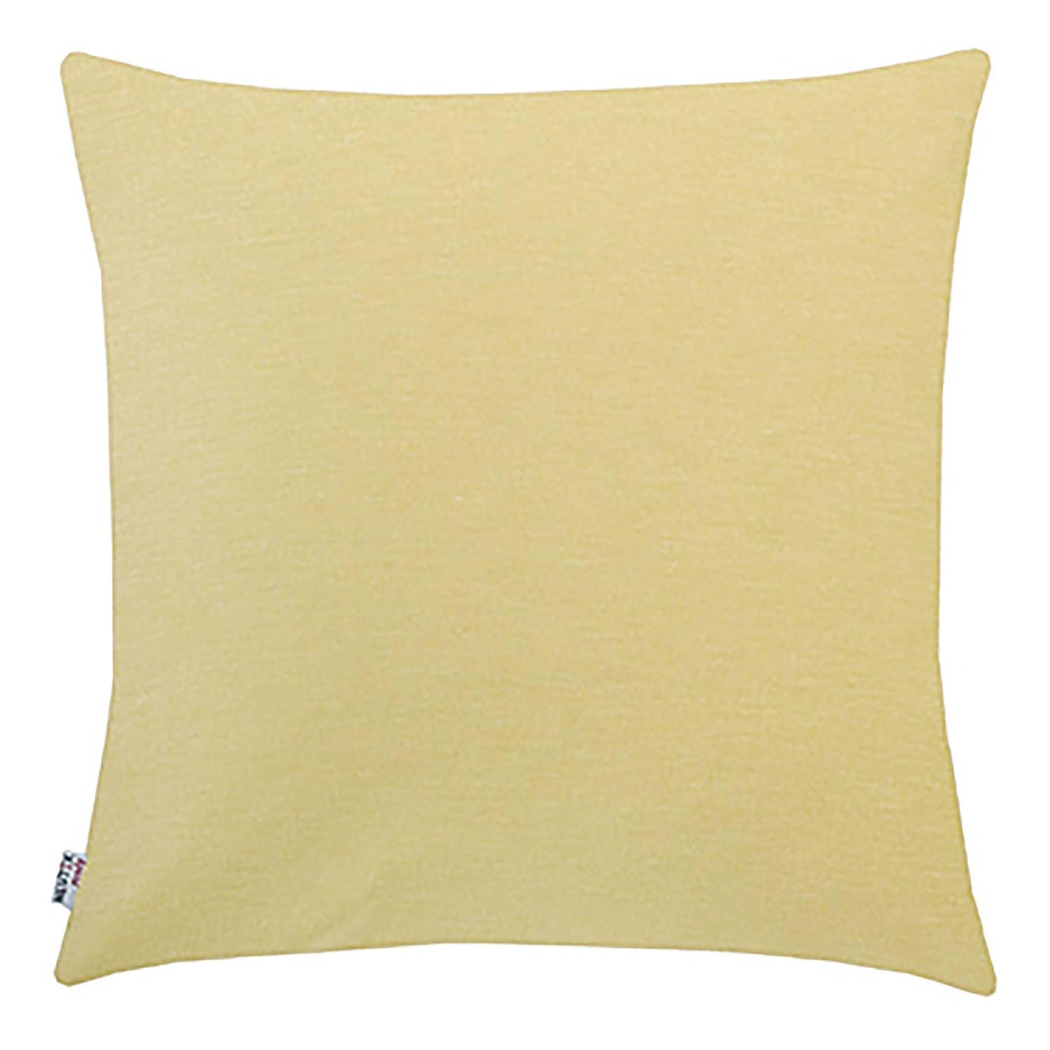 Pillowcase Basic I Cotton Yellow 48 x 48 cm 0