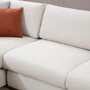 Modernes Sofa Récamiere Links Creme mit Tisch 2