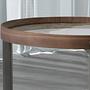 Round coffee table marble steel 4