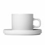2x Pilar Kaffeetasse mit Untersetzer Moonbeam 1