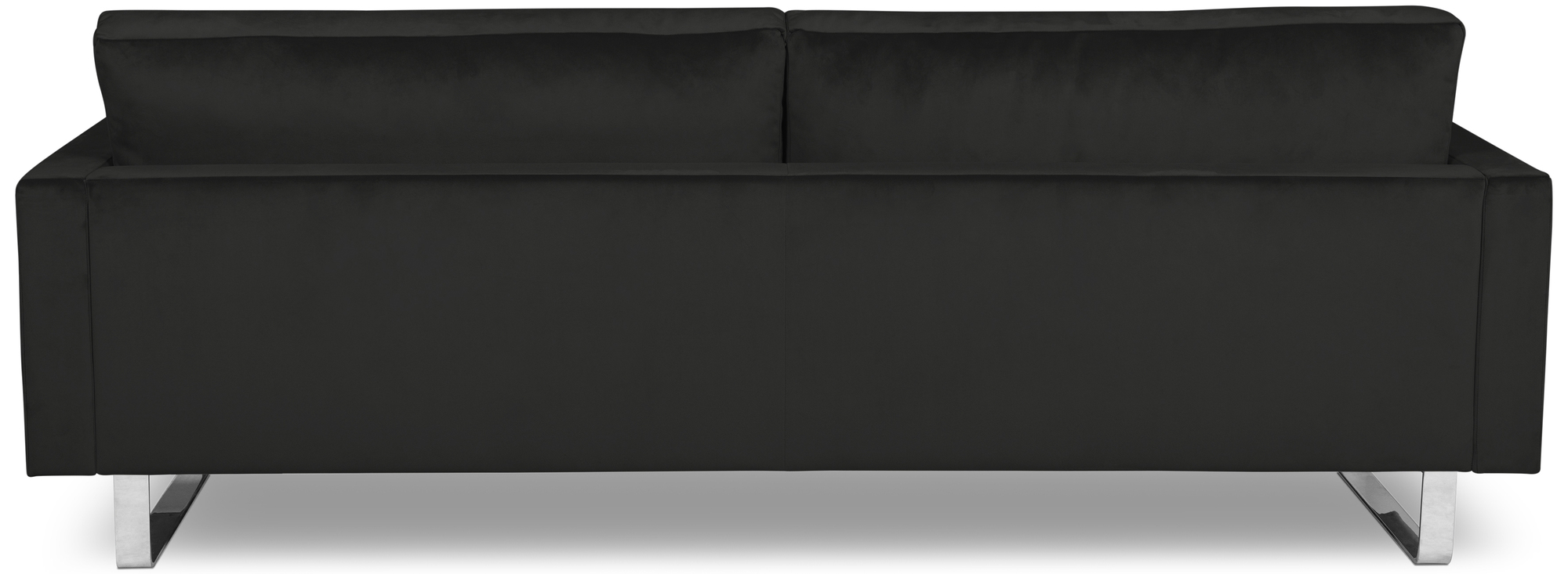 Portobello Sofa 3-Sitzer Samt Metall Schwarz 2