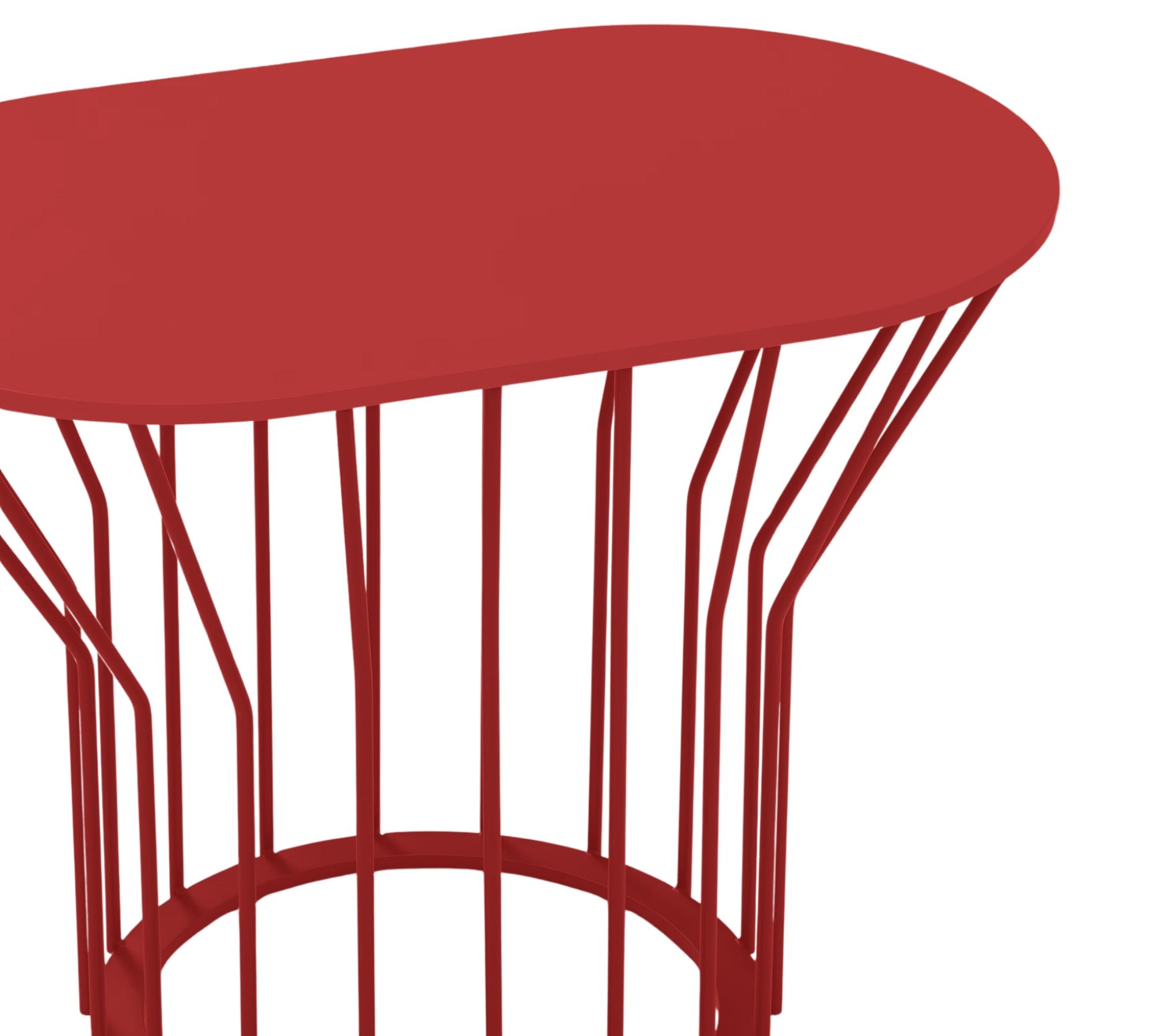 Jump Red Beistelltisch Metall Rot 2