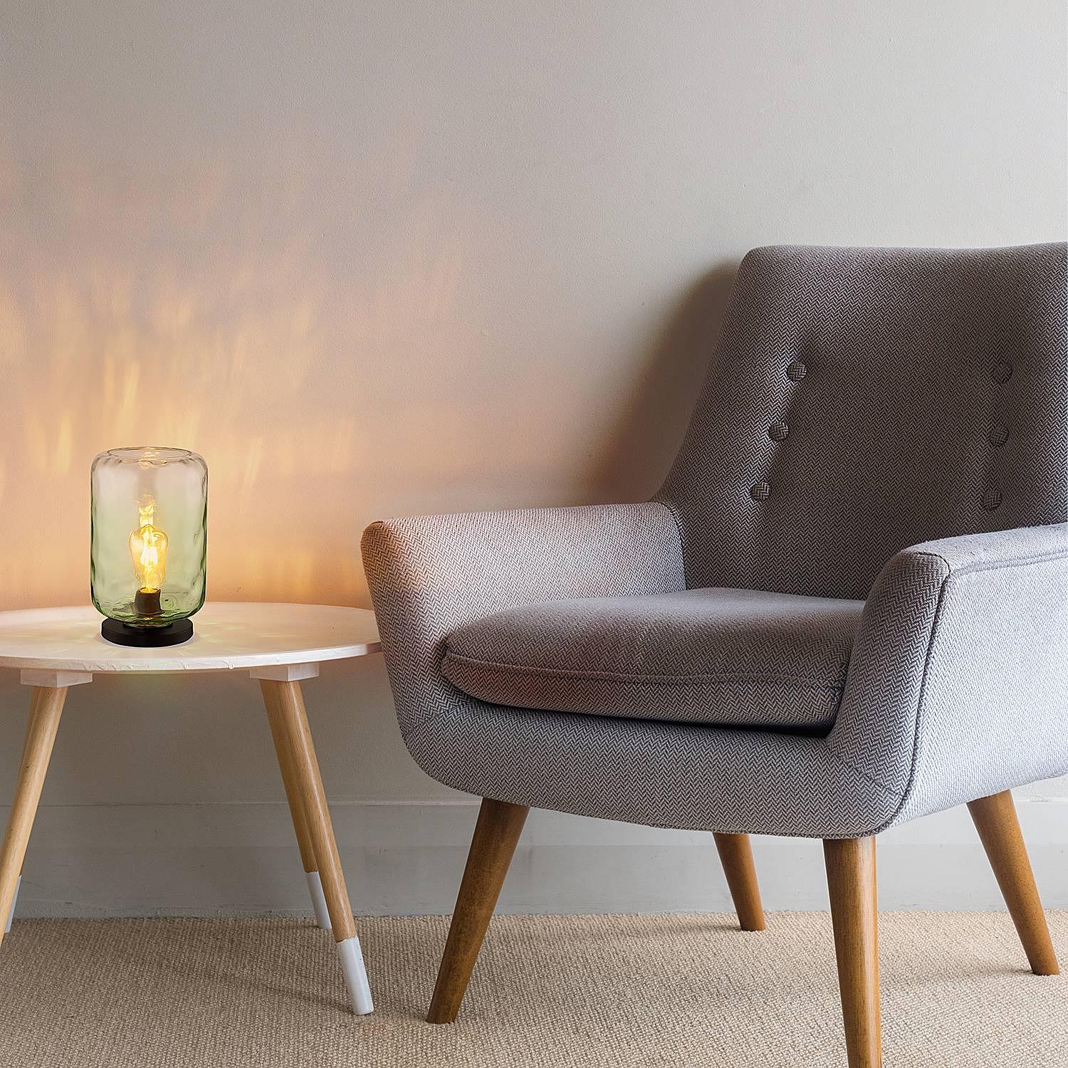 Darina Table Lamp Frosted Glass Iron 1-Light 1