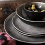 Salad Bowls Niara Organic Set of 9 Ceramic Black Brown 4