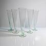 5x Vintage champagne flutes turquoise 1