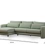 Lily Corner Sofa Left Green 6