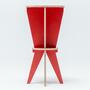 Hocker aus Handarbeit ST Stool Rot 1