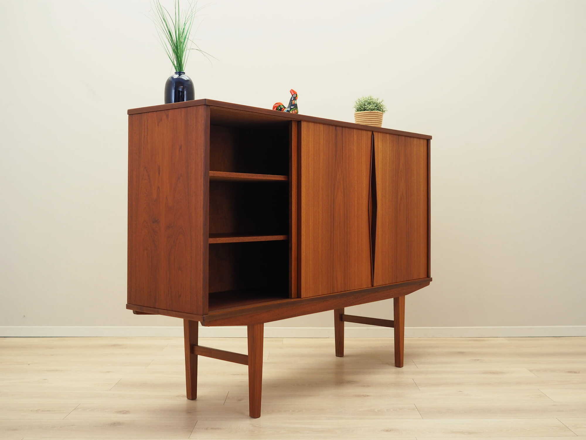 Highboard Holz Braun 1970er Jahre 5