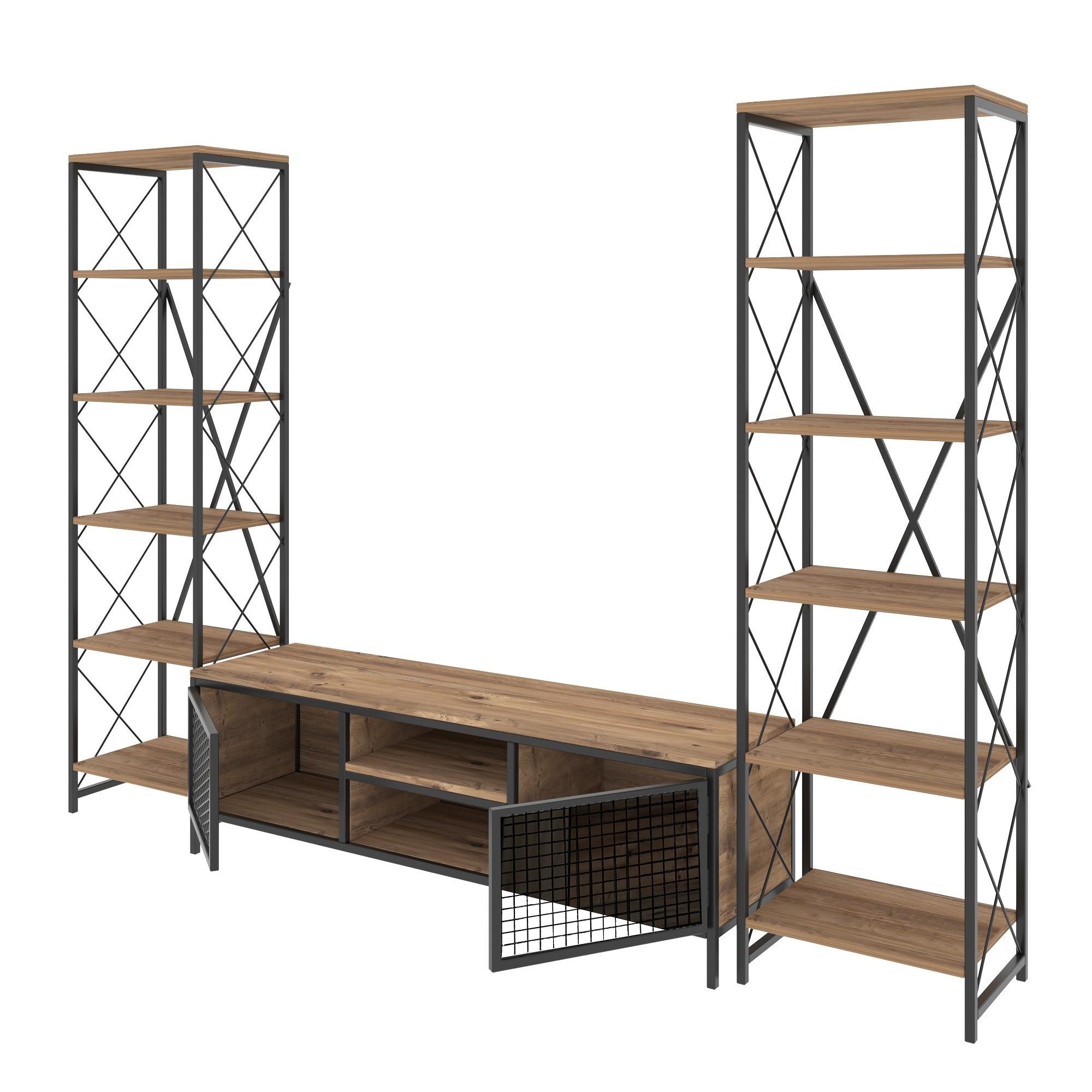 Maxim TV-Schrank Holzfurnier Schwarz 4