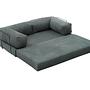 Comfort Schlafsofa 2-Sitzer mit Hocker Petrol 6