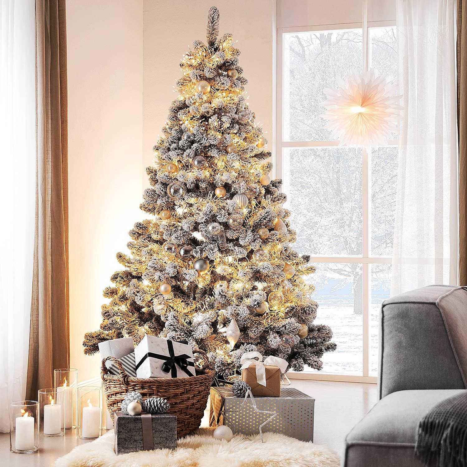 TREE OF THE MONTH Schnee Weihnachtsbaum PVC Grün 0