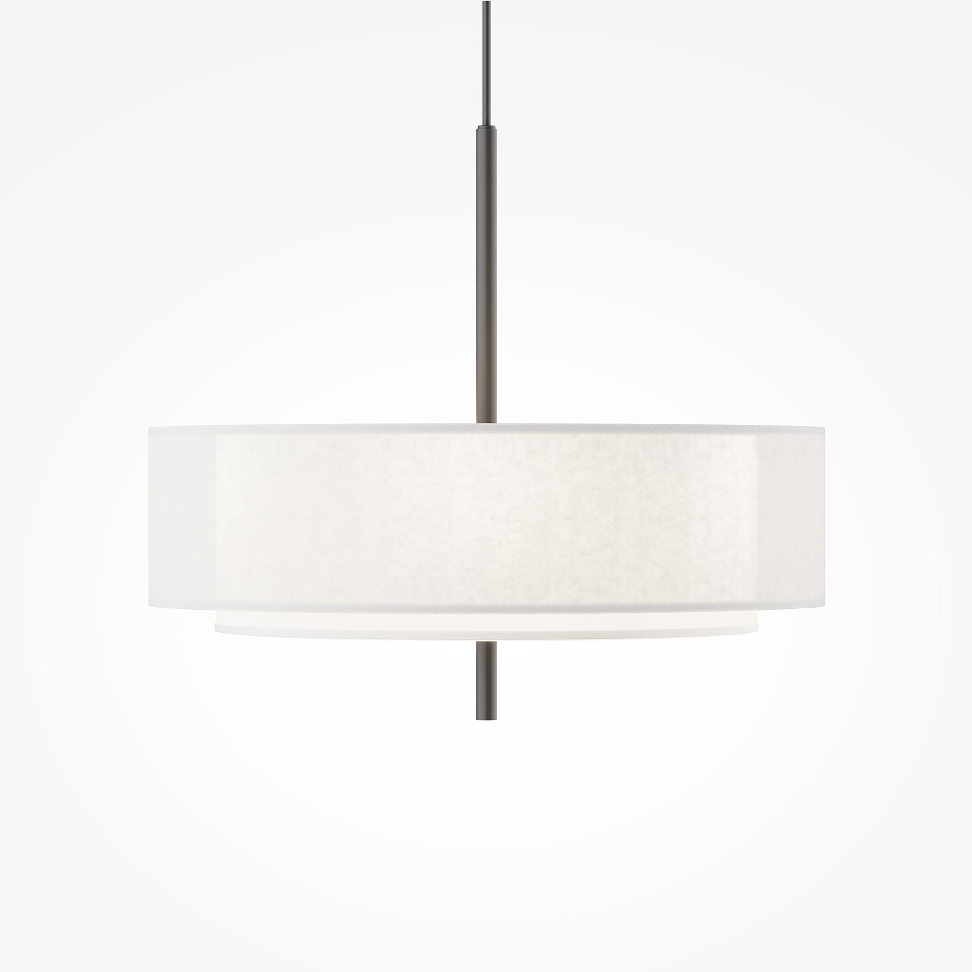 Bergamo Pendelleuchte Leinen 5-Flammig Weiß 1