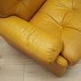 2-seater sofa Leather Yellow 1960s 7