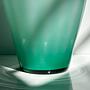 Vintage Swirl Vase Milchglas Türkis 1