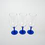 3x Gläser Blau 4