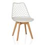 Visitor chair / Shell chair SCANDI HOL Plastic white hjh LIVING 0