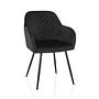 CHARVELLE Dining Chair Fabric Black 0