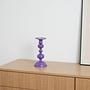 Candelabro in metallo anni '70 viola 5