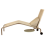 Lelunga Chaiselongue aus Leder und Stahl Beige 3