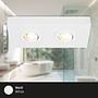 Morco LED-Deckenleuchte Aluminium Weiß 2-flammig 2
