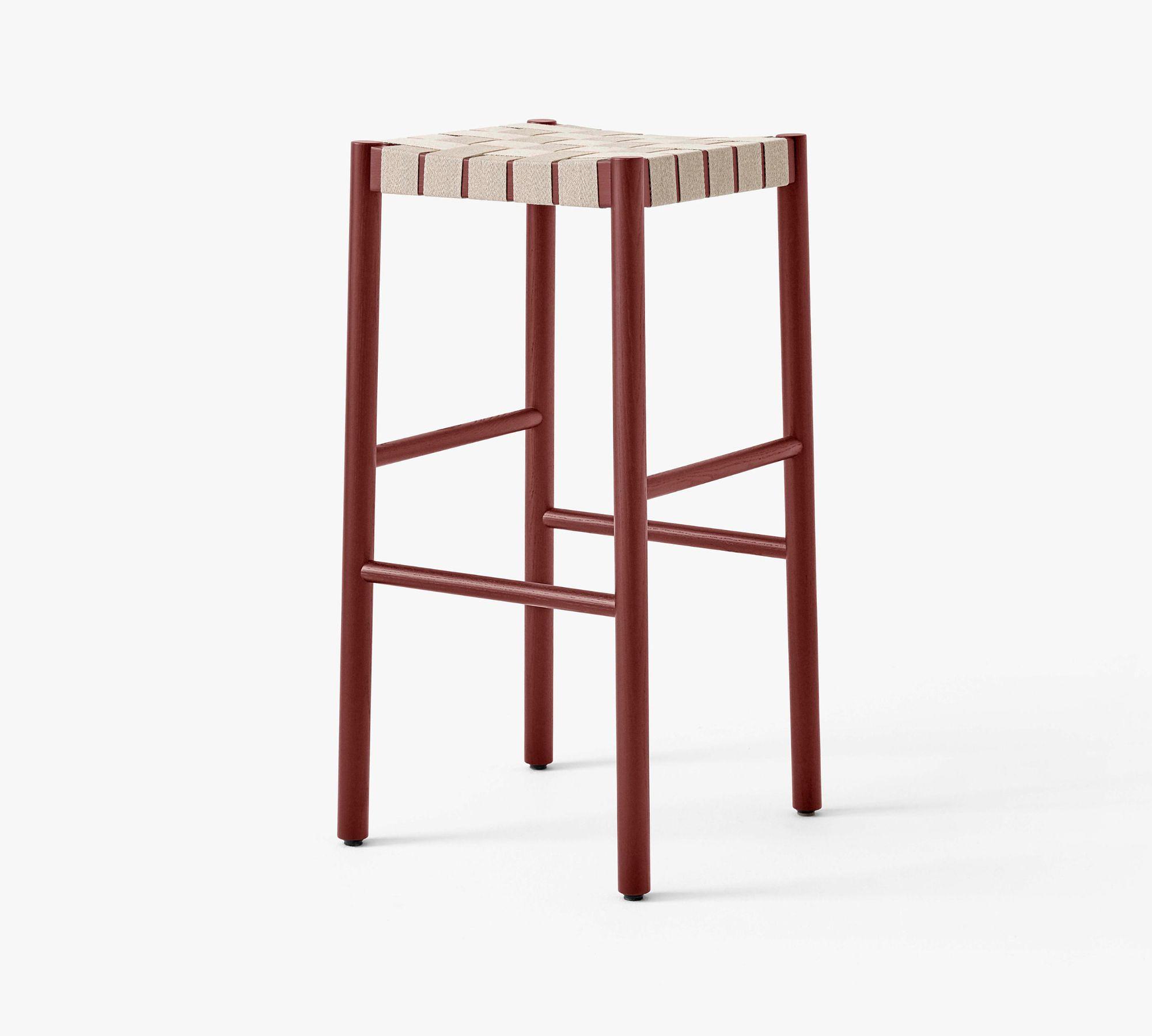 Betty TK8 Stool Wood Linen Maroon 0