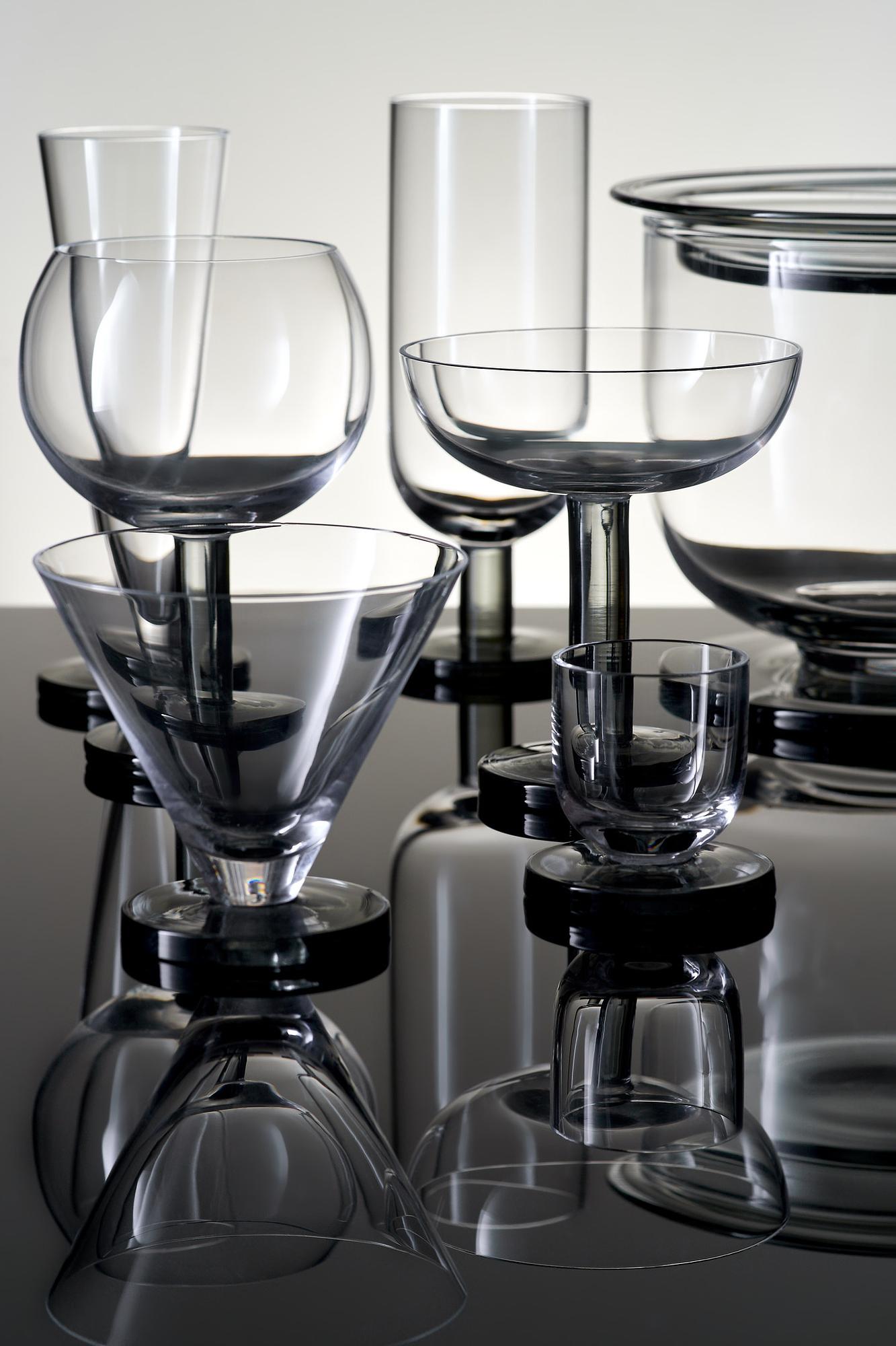 Puck Flute Glass 2-piece Set Transparent 8