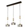 LED-Pendelleuchte Lavin Eisen Rauchglas Schwarz Gold 3