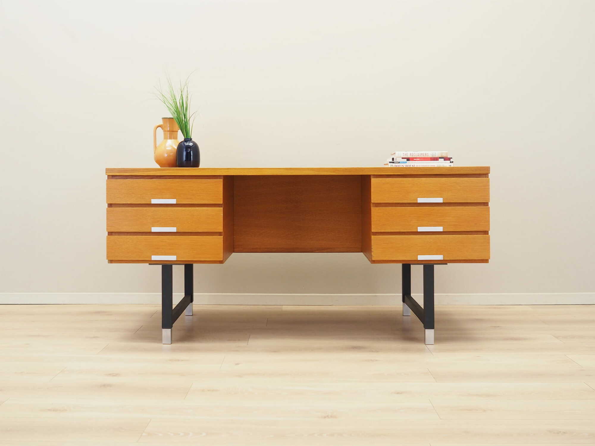 Vintage Schreibtisch Eschenholz 1970er Jahre 1
