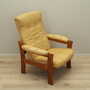 Armchair Teak Wood Leather Yellow 1960s 7
