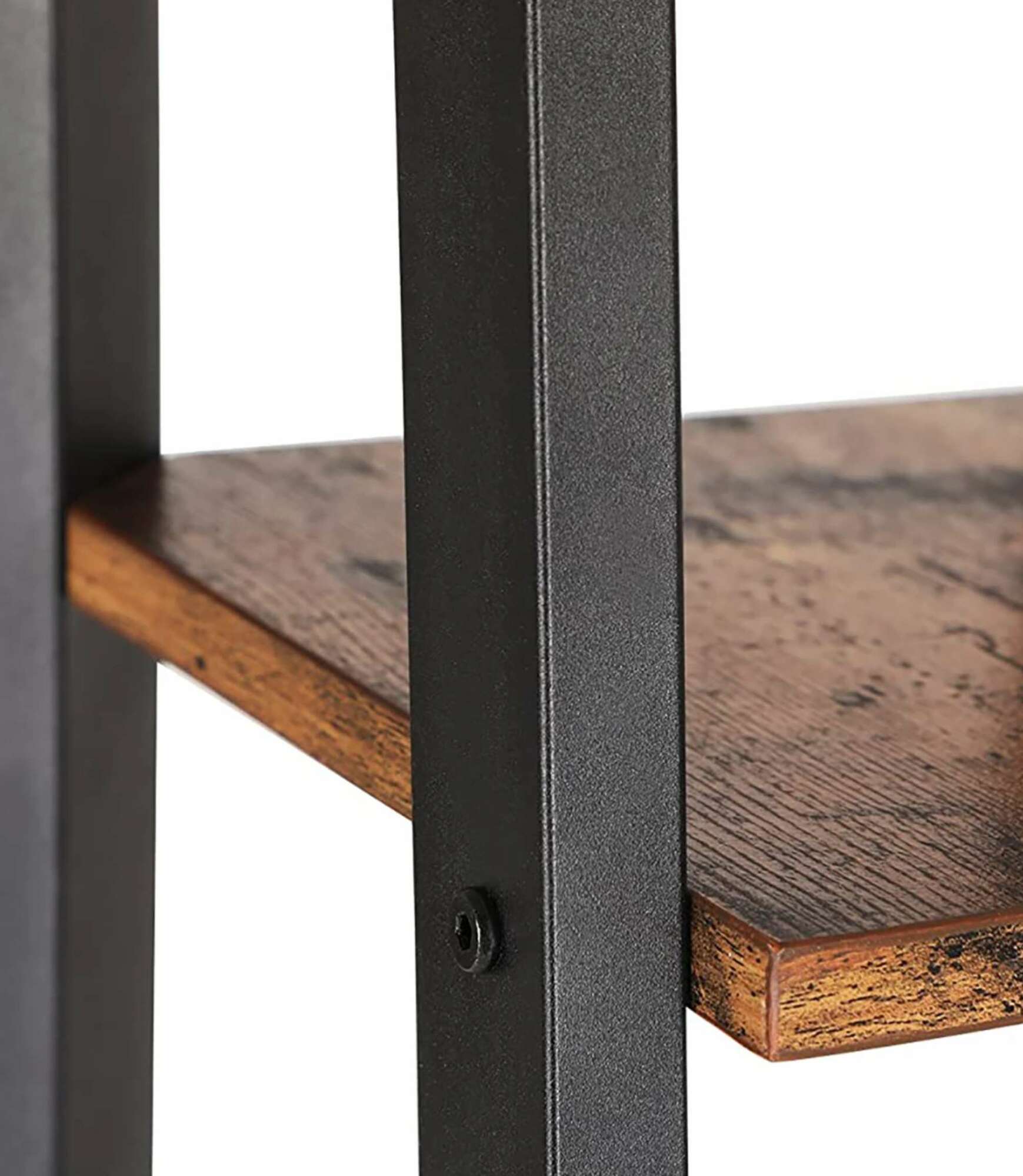 Eckregal Holz Braun Schwarz 3