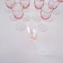 Wine glass set pink 1970s 6
