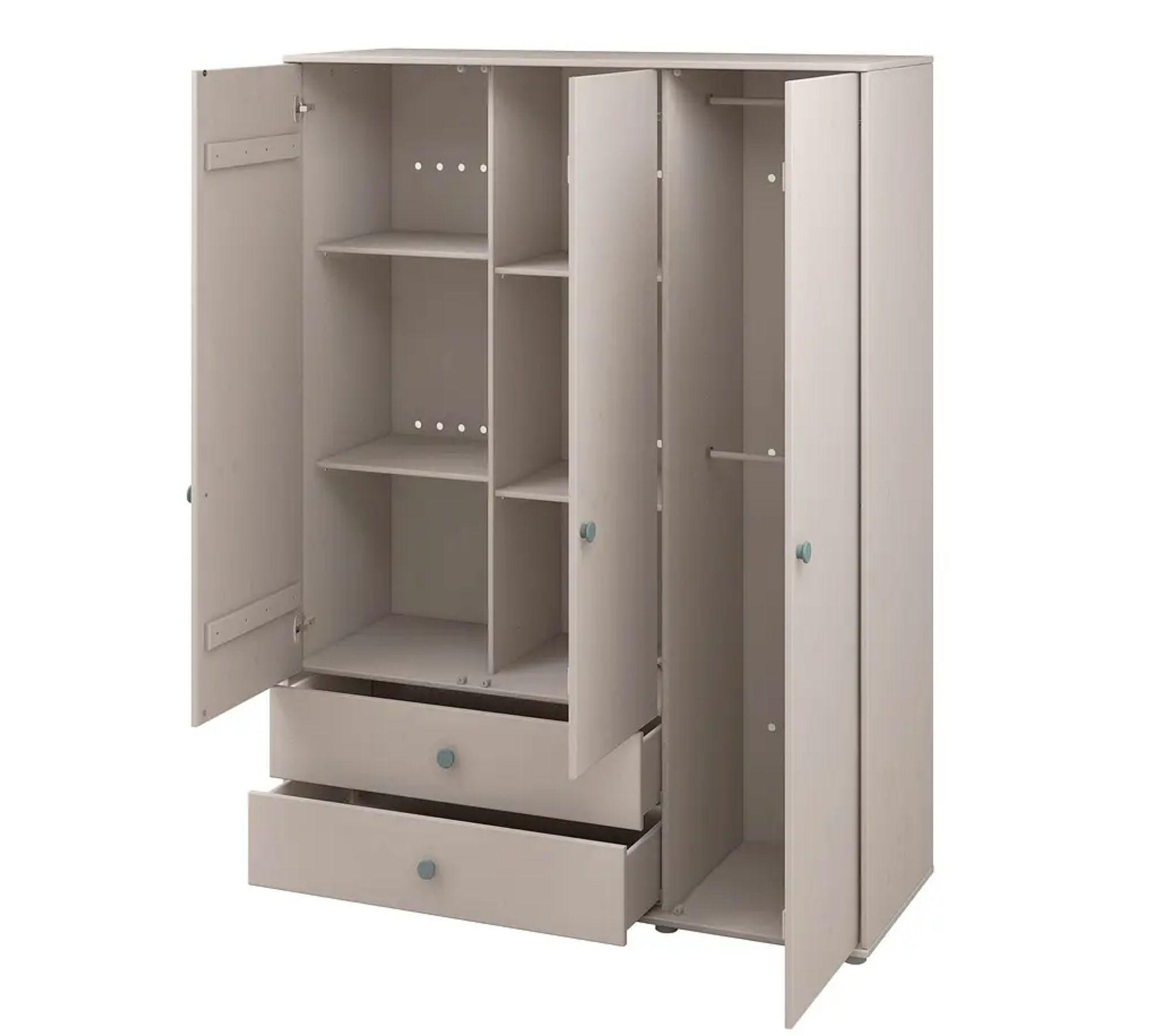 Kleiderschrank Extra Hoch Holz Taupe 6