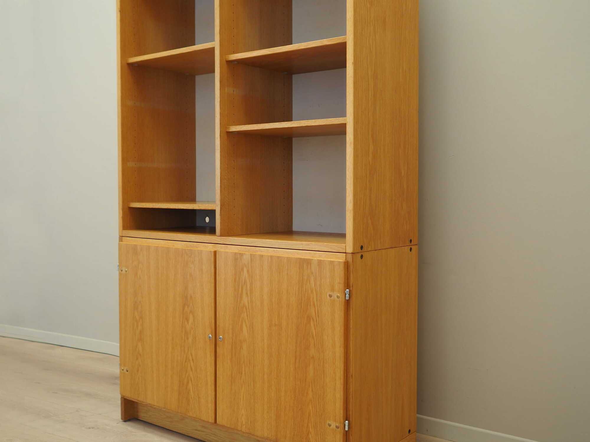 Vintage Bookshelf Ash Wood Brown 1970s 6