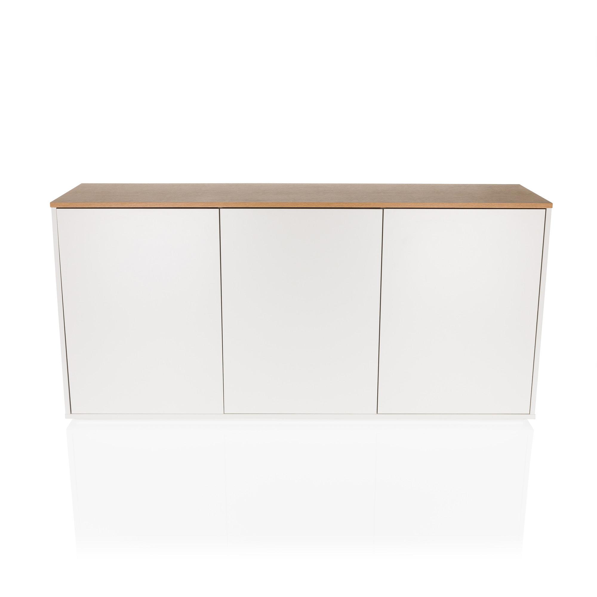 Kelo S Sideboard mit 3 Türen Eiche Weiß 0