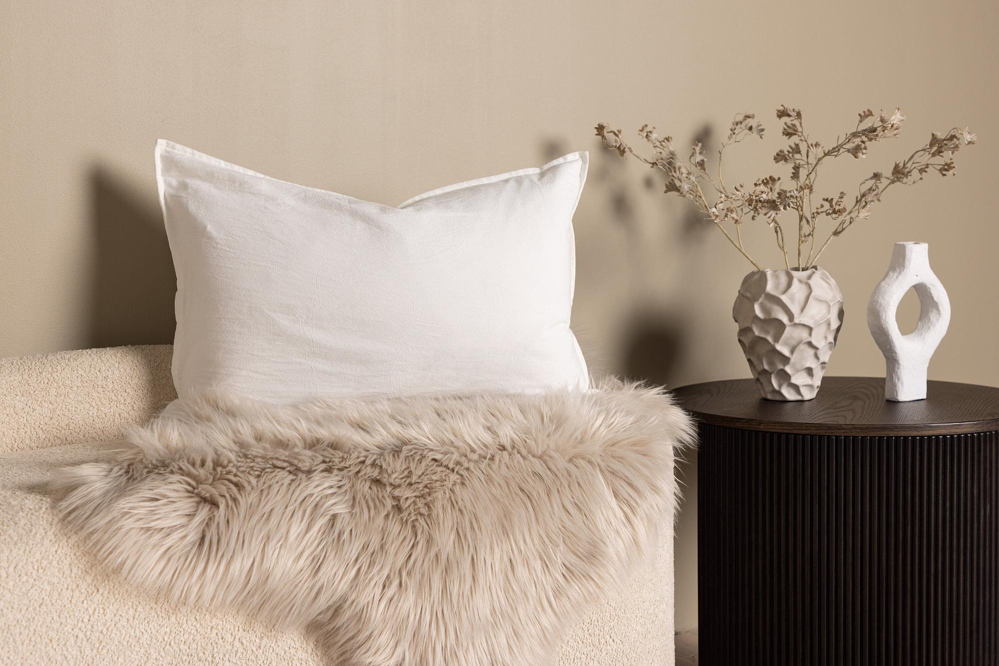 Ronja Kissenbezug Waschbaumwolle Weiß 40x60cm 4