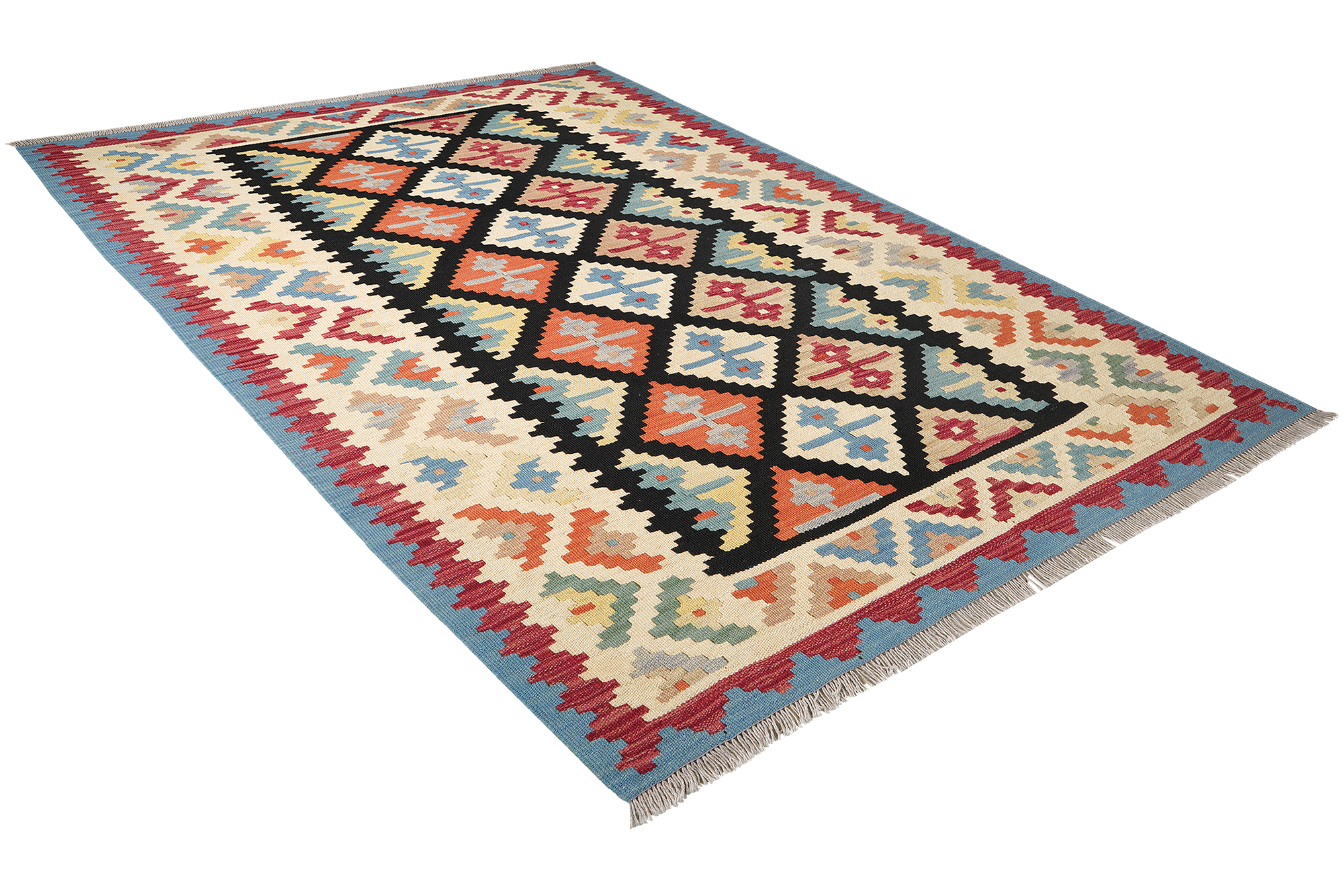 Kelim Gashgai Carpet Wool Black 2