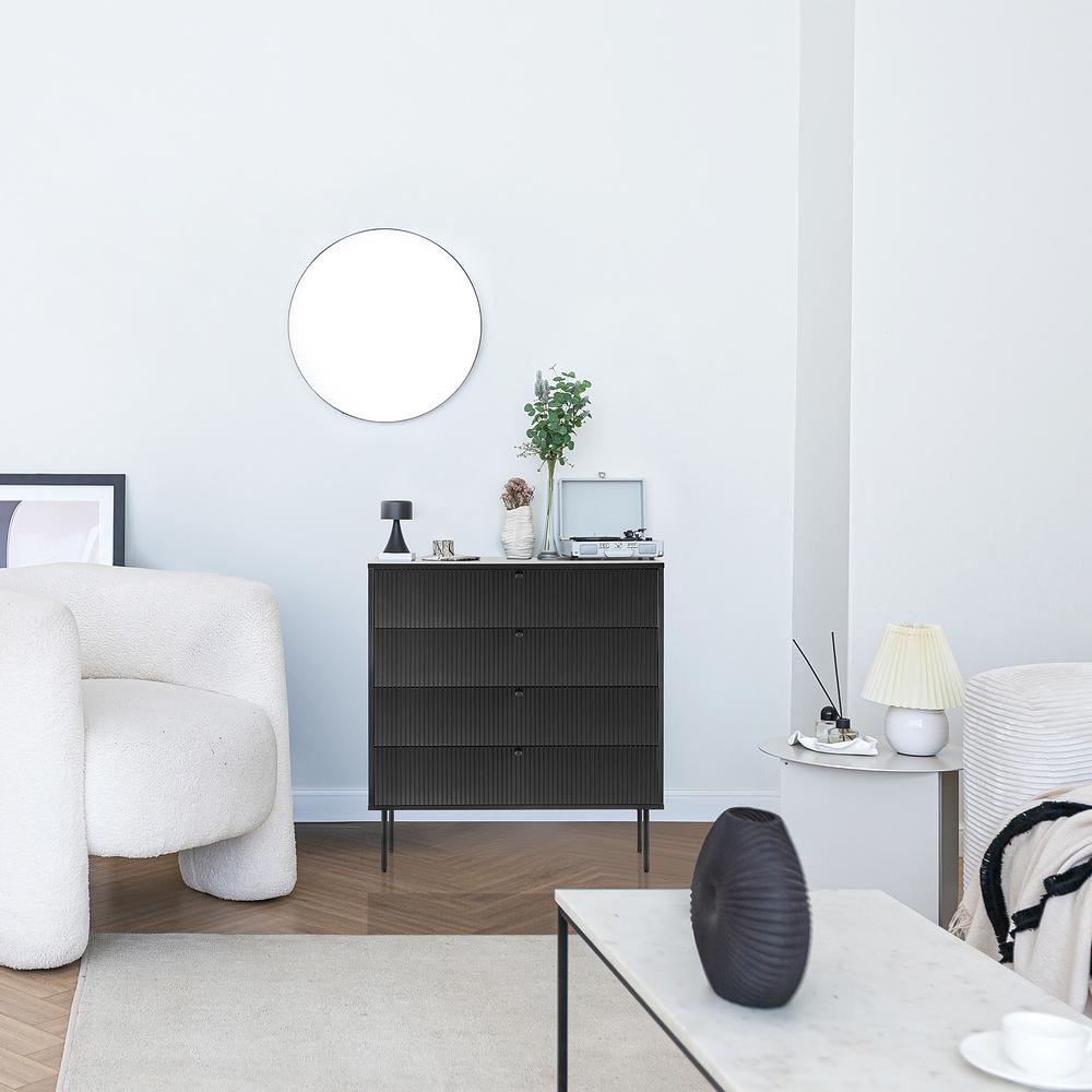 KARBY K Chest of drawers 4 drawers Wood Black 3