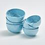 2x Party Mini Mini Schüssel Keramik Blau 2