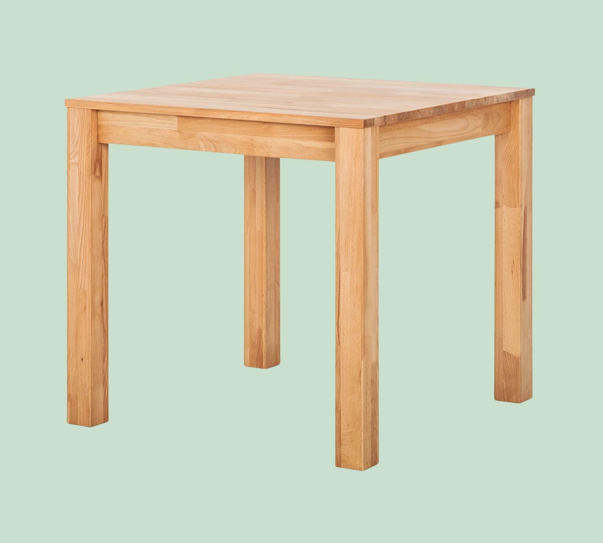 Esstisch mit quadratischer Tischplatte Buche Massiv 0