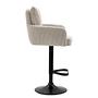 Drehbarer Barstuhl DIDRIP 2er-Set Höhenverstellbar Beige  2