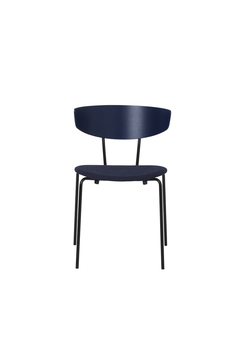 Herman Stuhl Gepolstert Blau 0
