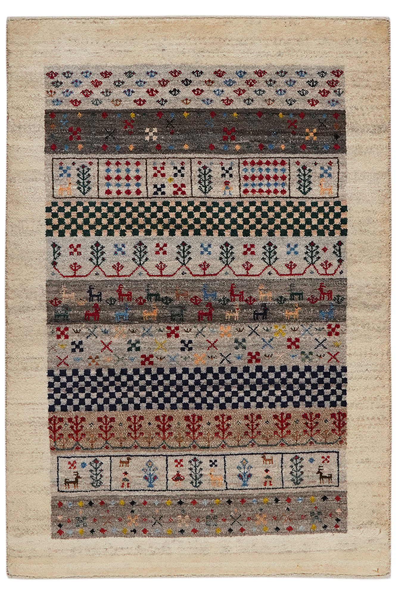 Rizbaf Gabbeh Carpet Wool Multicolored 0