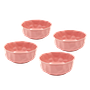 4x Bowl Porcelain Pink 0
