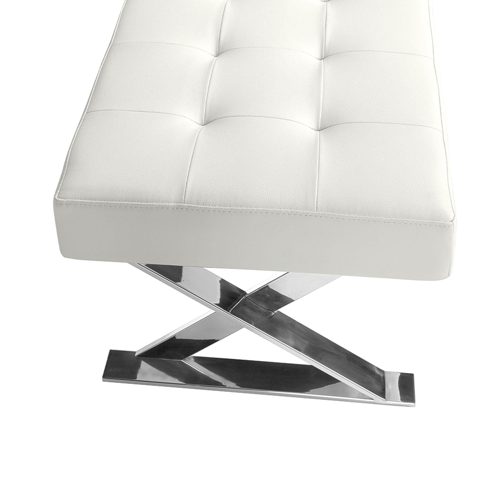 Panca ecopelle bianca 5