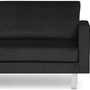 Portobello Sofa 3-Sitzer Samt Metall Schwarz 3