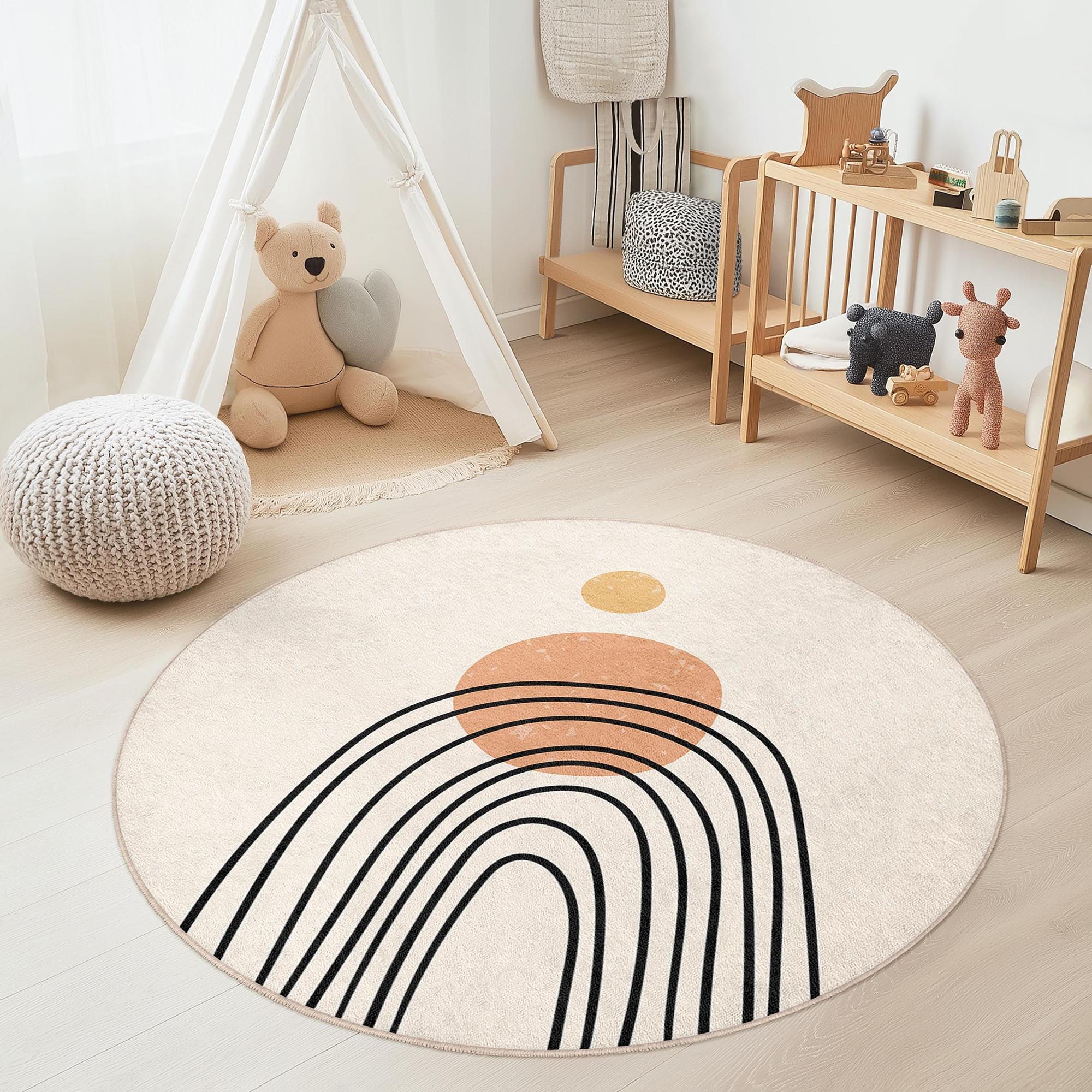 Boho-Bow Children's Rug Multicolored Ø180cm 0
