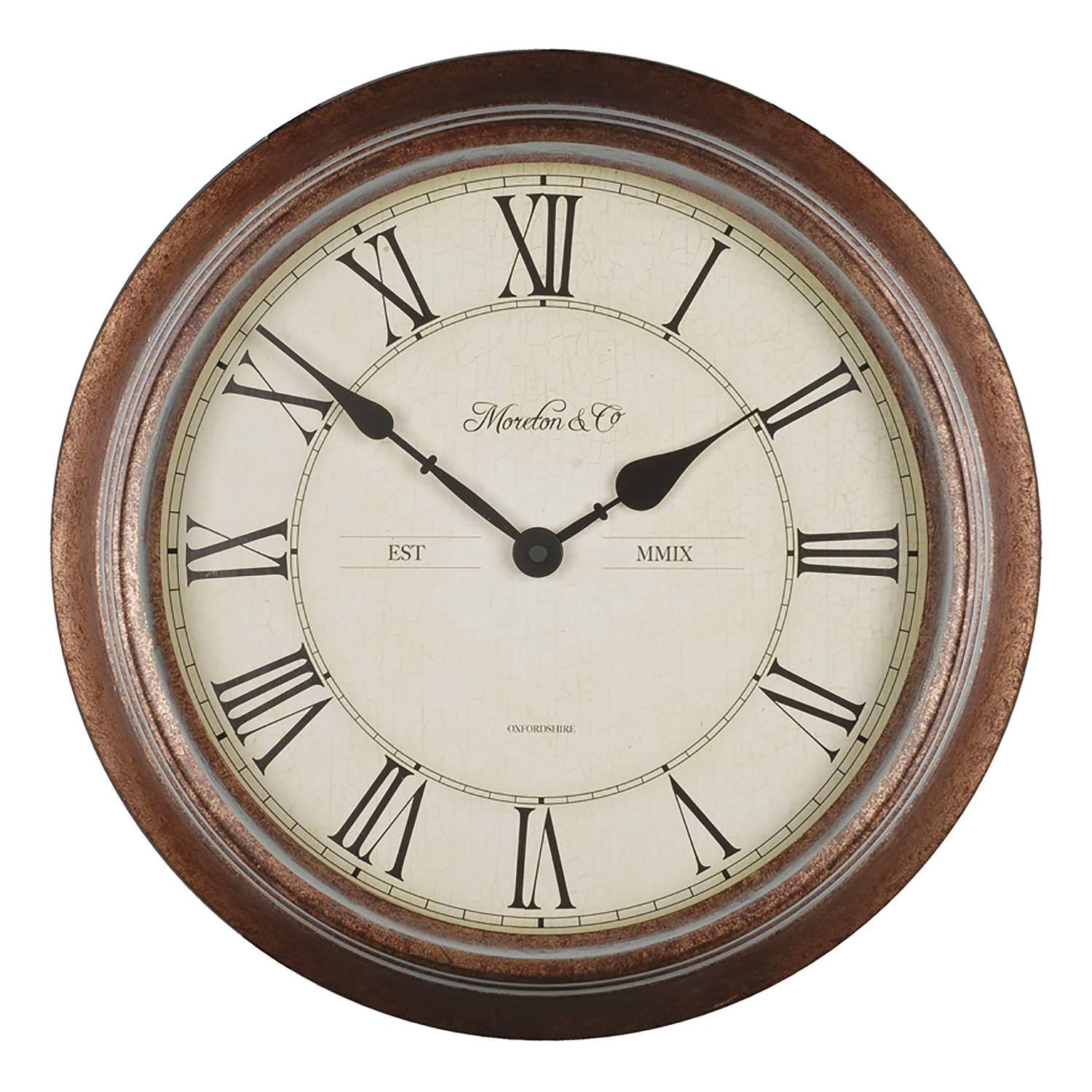 WT 7006 Wall clock Metal Brown 0