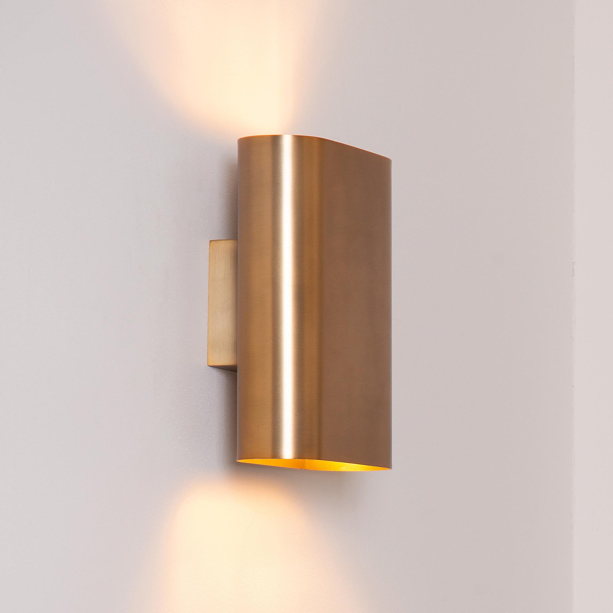 Ovalis Wandleuchte Eisen Gold 1